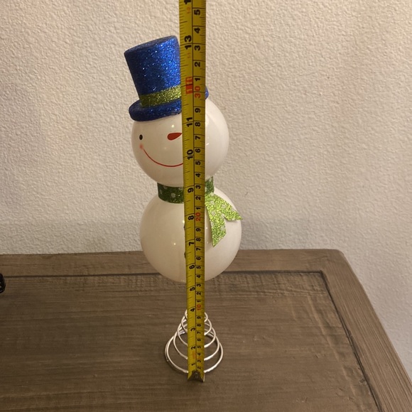 Christmas Snowman Tree-topper 9” / with base 12” - Picture 3 of 3